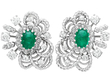 Fine Vintage Emerald Earrings with Diamonds