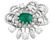 Fine Vintage Emerald Earring with Diamonds