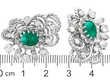 Fine Vintage Emerald Earrings with Diamonds size