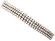 18ct Three Colour Gold Bracelet with Diamonds
