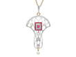 Ruby and Diamond Openwork Pendant