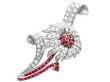 Vintage Ruby Brooch