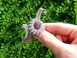 Vintage Ruby Brooch outside