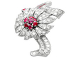Vintage Ruby Brooch in platinum