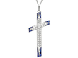 Rare Edwardian Sapphire and Diamond Cross Pendant