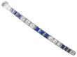 Sapphire and Diamond Tennis Bracelet in Platinum