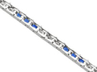 Sapphire and Diamond Tennis Bracelet in Platinum reverse
