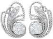 Antique Diamond Swirl Earrings in Platinum