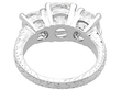 4.5 Carat Diamond Trilogy Ring in Platinum back