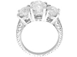 4.5 Carat Diamond Trilogy Ring setting