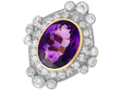 1930s Amethyst and Diamond Ring in Gold