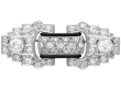 Black Enamel and Diamond Art Deco Brooch