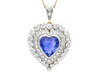 Heart Sapphire Pendant Necklace in Gold