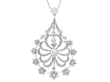 Elegant Circular Floral Diamond Pendant
