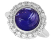 Antique Star Sapphire Cluster Ring from 1920s