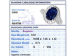 Sapphire and Diamond Halo Bypass Ring grading card
