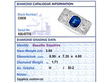 Antique Rectangular Sapphire and Diamond Ring grading card