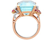 Vintage Aquamarine and Ruby Ring setting
