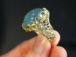 Cabochon Aquamarine Ring in Yellow Gold