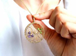 wearing Edwardian Amethyst Peridot and Pearl Pendant