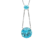 18ct White Gold Zircon Pendant from 1920s 