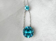 White Gold Zircon Pendant from 1920s