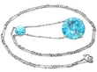 White Gold Zircon Pendant