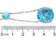 18ct White Gold Zircon Pendant size