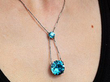 White Gold Zircon Pendant wearing