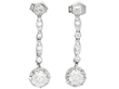 1930s Platinum Diamond Drop Earrings