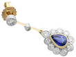 Pear Sapphire Drop Earring in Yellow Gold