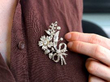 Diamond Silver Spray Brooch