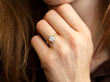 Solitaire Engagement Ring On Hand