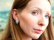 Wearing Diamond White Gold Earrings