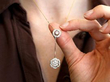 Wearing Diamond Yellow Gold Pendant