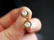 Diamond Yellow Gold Stud Earrings