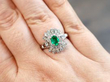 Wearing Emerald White Gold Ring