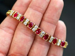 Ruby Diamond Line Bracelet