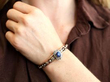 Wearing Sapphire Gold Bangle