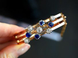 Sapphire Rose Gold Bangle