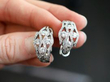 Vintage Diamond White Gold Earrings