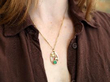 Vintage Emerald Pendant On Neck
