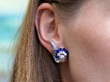 Wearing Vintage Sapphire Earrings