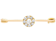 1900s Yellow Gold Diamond Bar Brooch