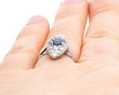 1920s sapphire diamond ring wearing