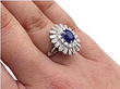 sapphire and diamond cocktail ring wearing