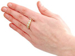 five stone diamond ring yellow gold wearing