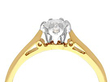 0.23 ct Diamond and Yellow Gold Solitaire Dress Ring