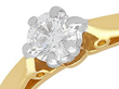 0.23 ct Diamond and Gold Solitaire Ring
