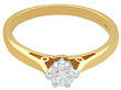 0.23 ct Diamond and Yellow Gold Solitaire Ring